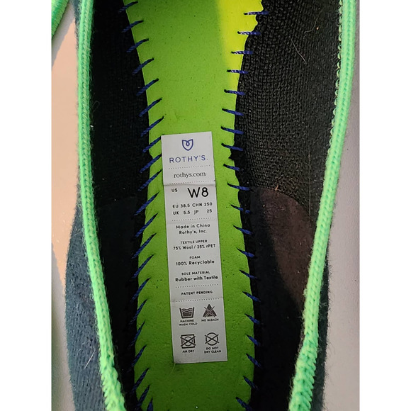 Rothy's The Loafer Merino Wool Winter Green Size 8 - Picture 5 of 7